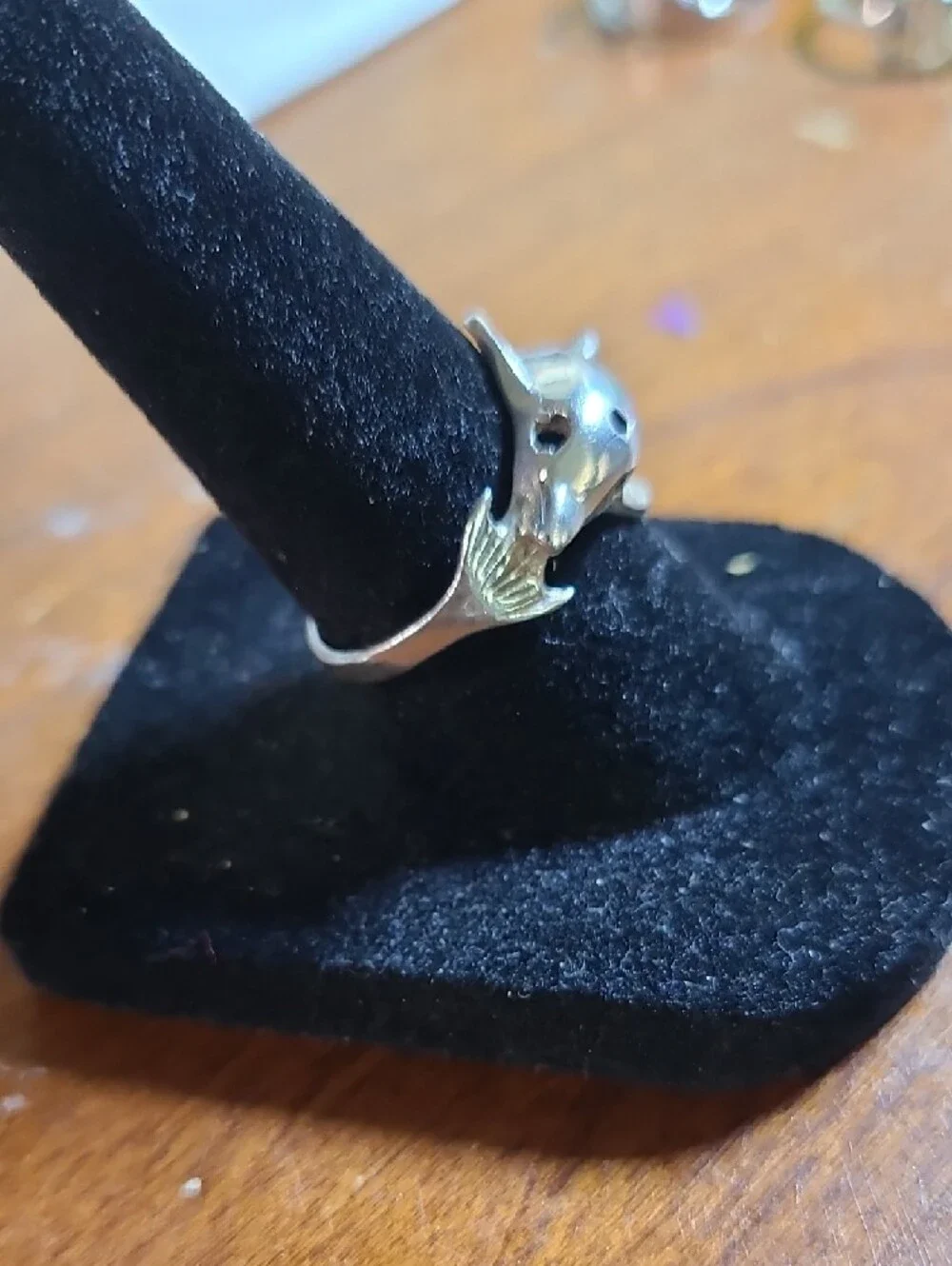 Sterling Silver Dolphin Fish Ring